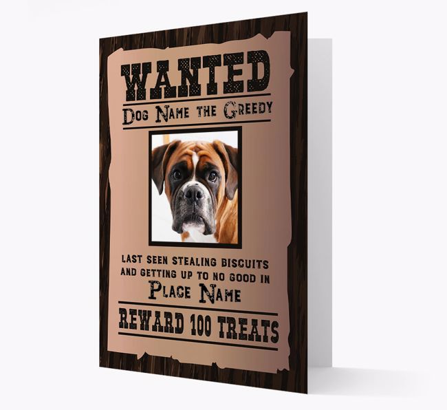'Wanted Poster' - Personalised {breedFullName} Photo Upload Card
